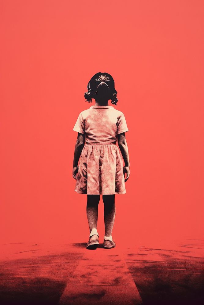 Standing child dress girl. AI generated Image by rawpixel.