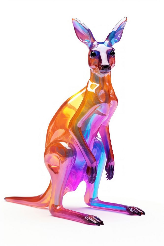 Kangaroo iridescent wallaby mammal animal.