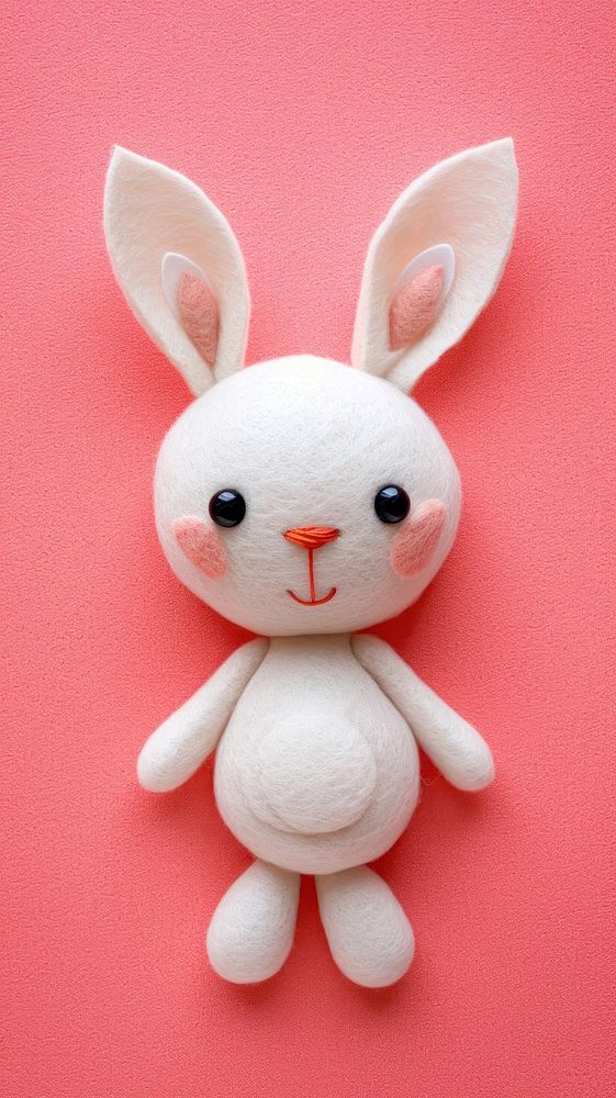 Wallpaper of felt bunny textile plush cute.