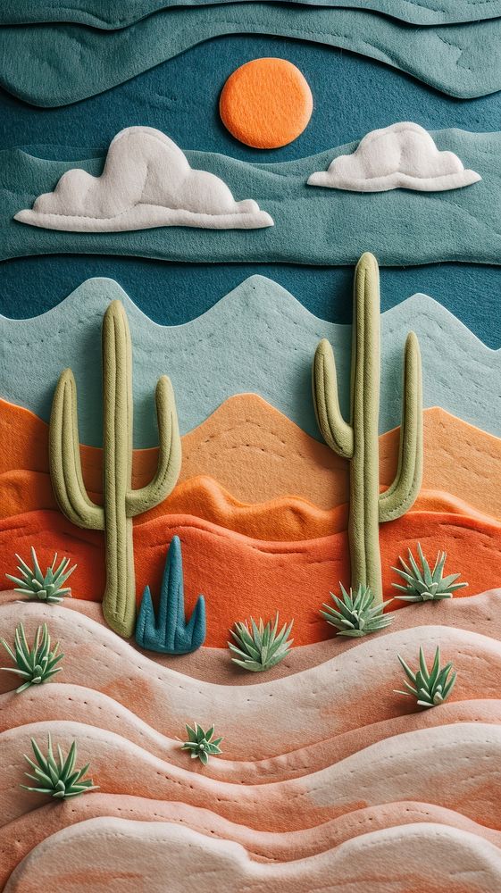 Desert scene backgrounds plant craft.