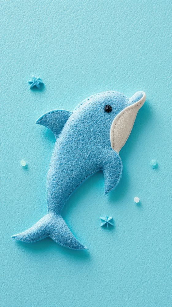 Wallpaper of felt dolphin turquoise animal mammal.