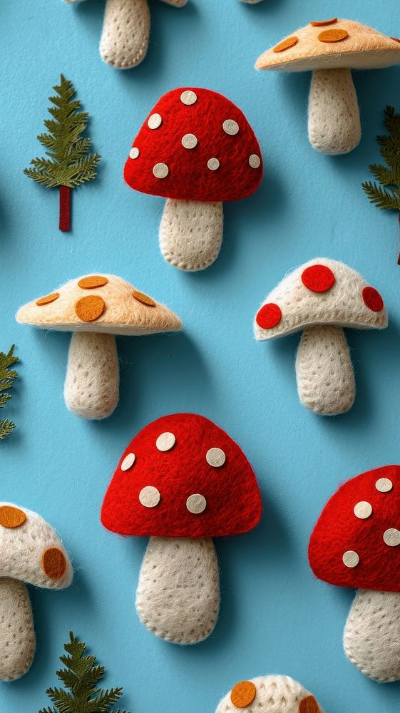 Wallpaper of felt mushroom fungus plant decoration.