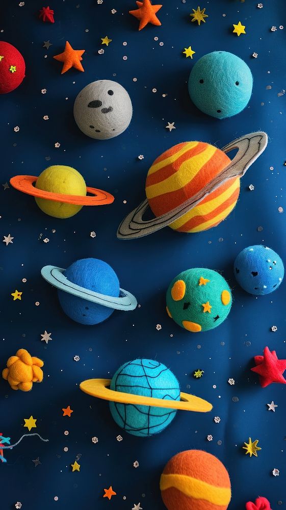 Wallpaper of felt planet astronomy universe space.