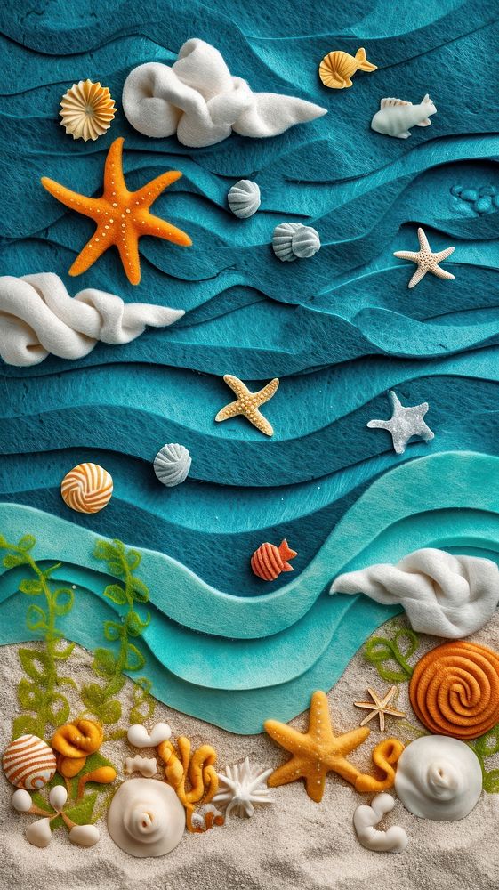 Wallpaper of felt sea backgrounds art invertebrate.