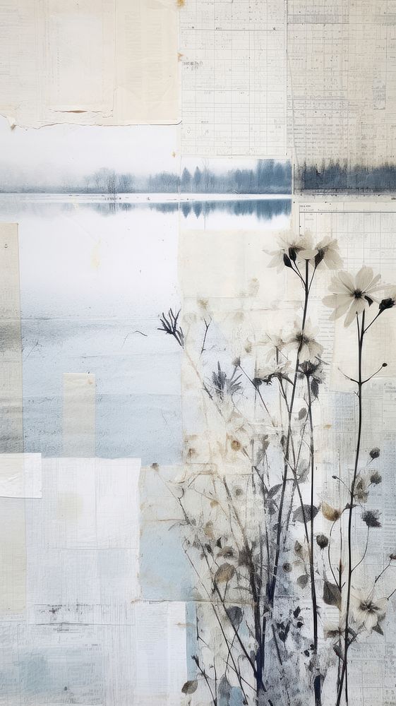 Wallpaper ephemera pale lake outdoors painting nature.