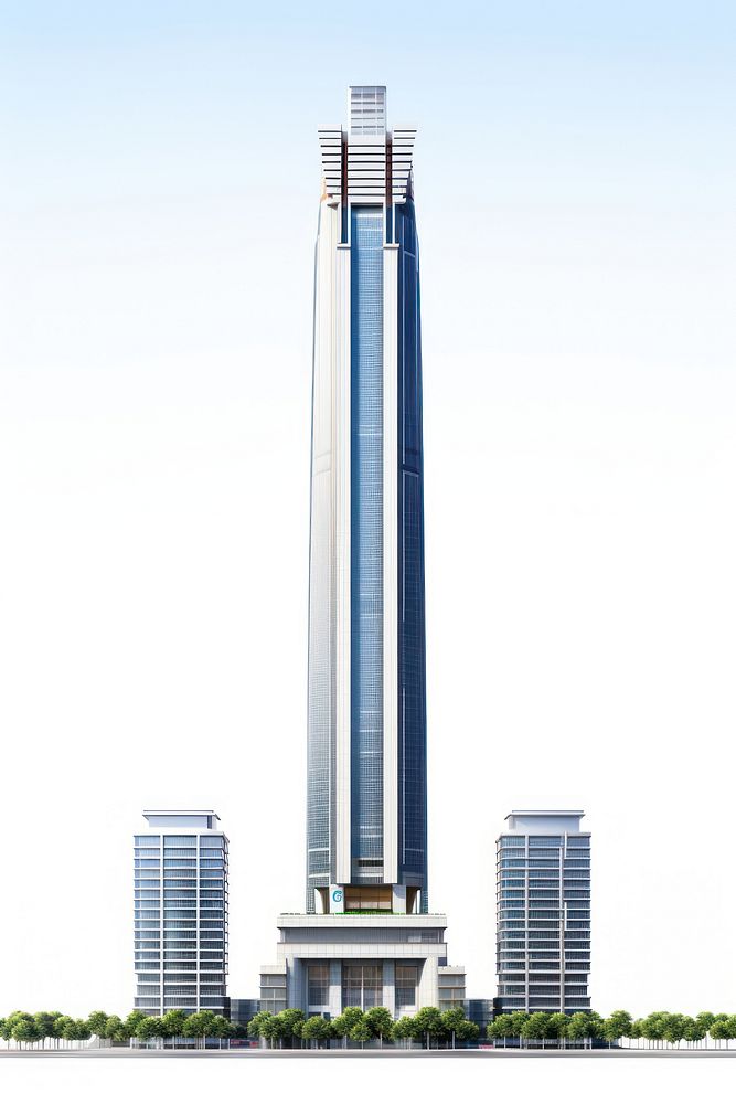 Modern tall Asian office skyscraper architecture metropolis cityscape. AI generated Image by rawpixel.