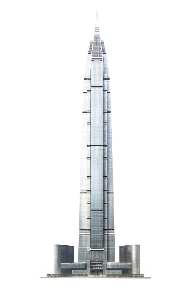 Modern tall Asian office skyscraper architecture building tower. AI generated Image by rawpixel.