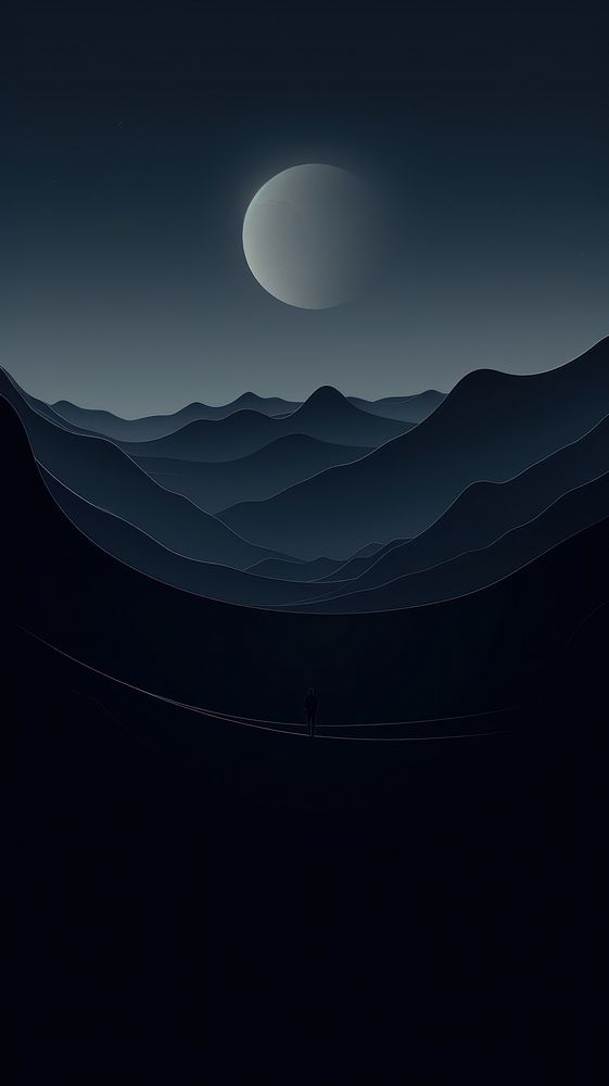  Minimal wallpaper astronomy outdoors nature. AI generated Image by rawpixel.