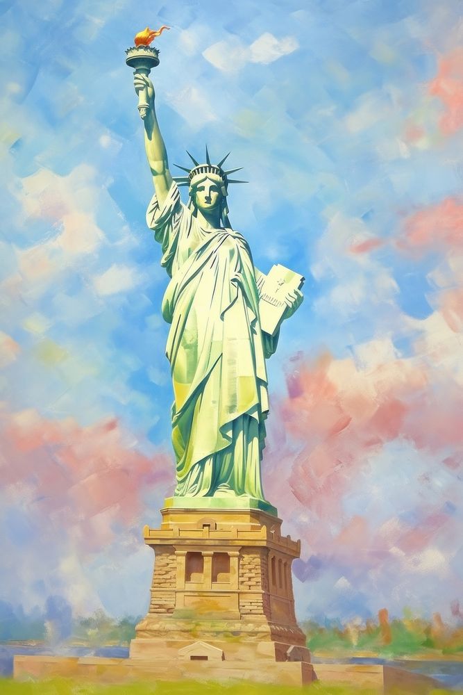 Statue sculpture painting landmark. AI generated Image by rawpixel.