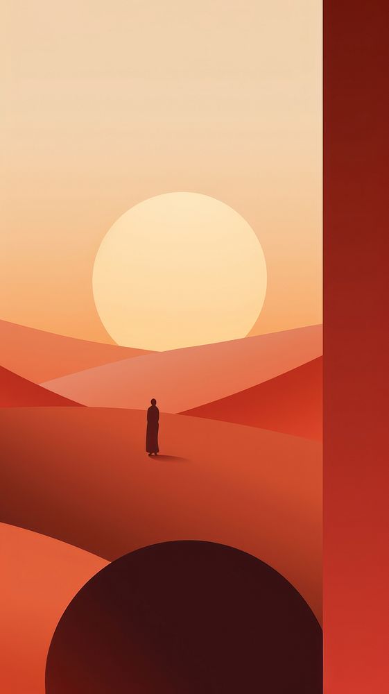  Minimal desert nature sky. AI generated Image by rawpixel.