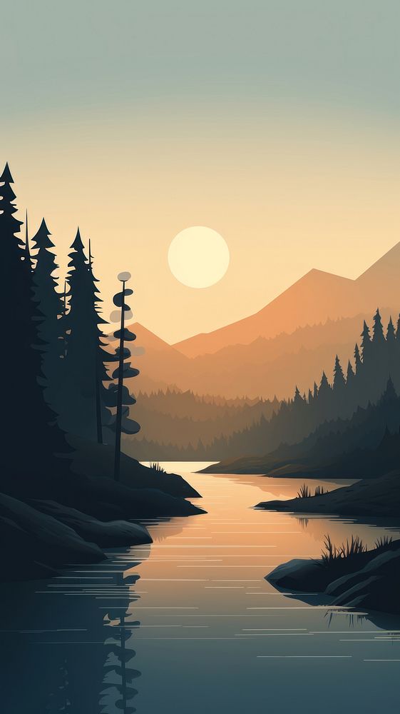  River landscape sunlight outdoors. AI generated Image by rawpixel.