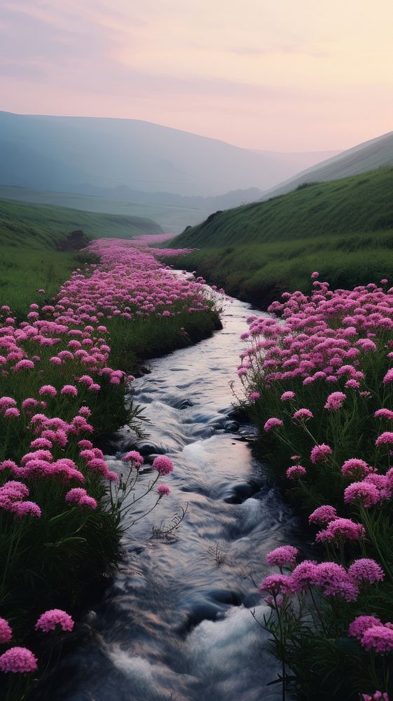  Nature flower field wilderness. AI generated Image by rawpixel.