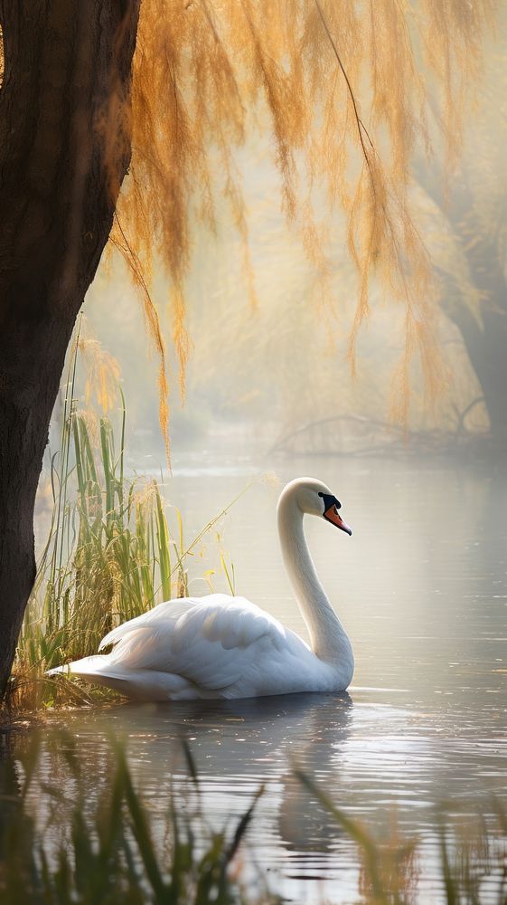  Swan animal nature bird. AI generated Image by rawpixel.