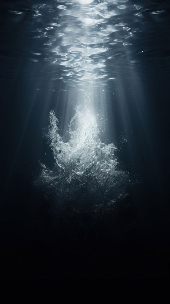 Light effect underwater nature ocean. AI generated Image by rawpixel.