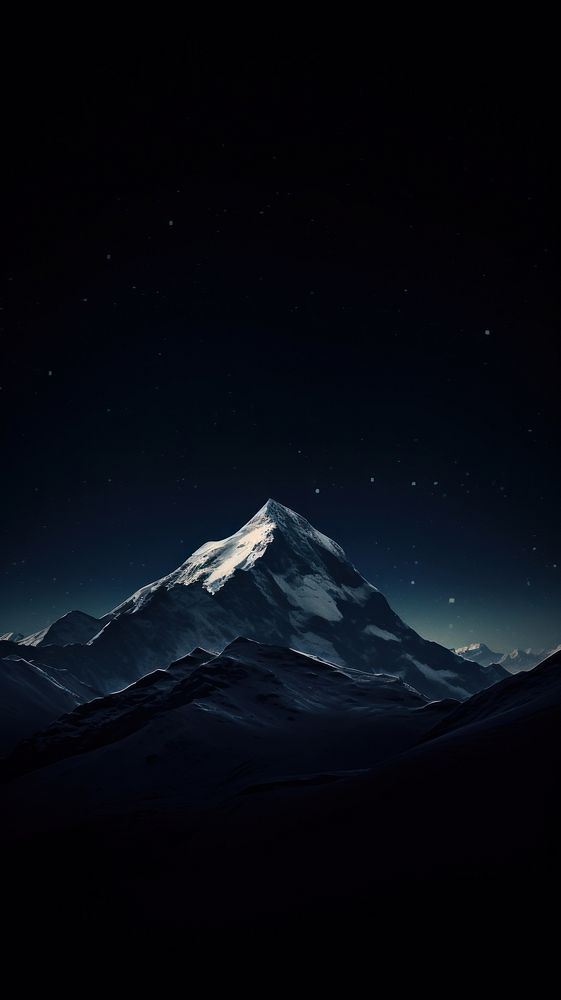  Minimal mountain astronomy outdoors. AI generated Image by rawpixel.