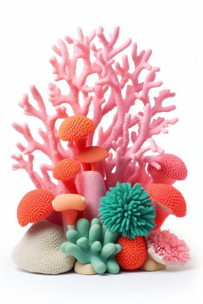 Stuffed doll coral reef nature plant sea.