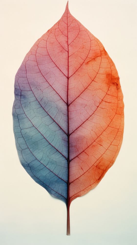 Photography of a leaf plant red pattern.