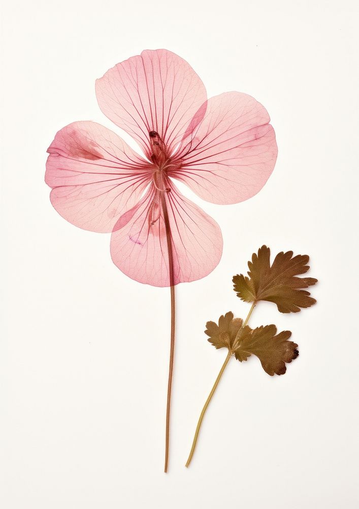 Real Pressed a Geranium flower geranium petal.