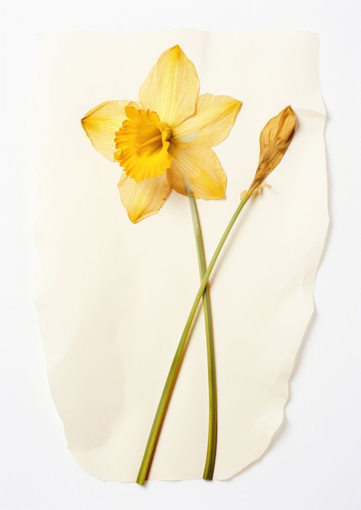 Real Pressed a Narcissus flower narcissus daffodil.