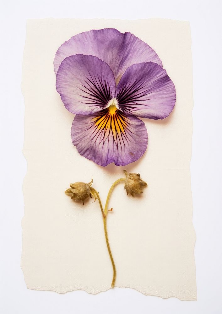 Real Pressed a Pansy flower pansy purple.