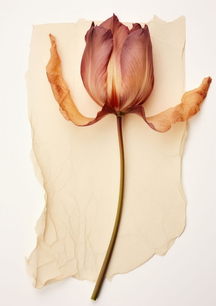 Real Pressed a Tulip flower petal plant.