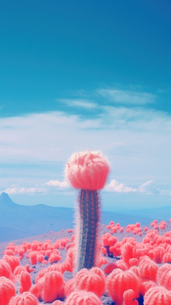 Photography of minimal a cute cactus with japan landscape outdoors nature plant.