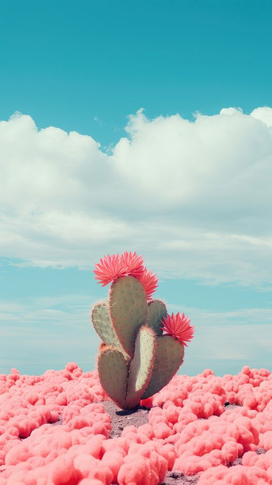 Photography of minimal a cute cactus with japan landscape plant red tranquility.