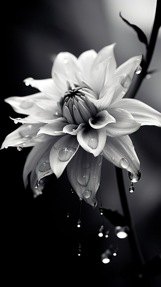 Photography of black and white flower petal plant inflorescence.