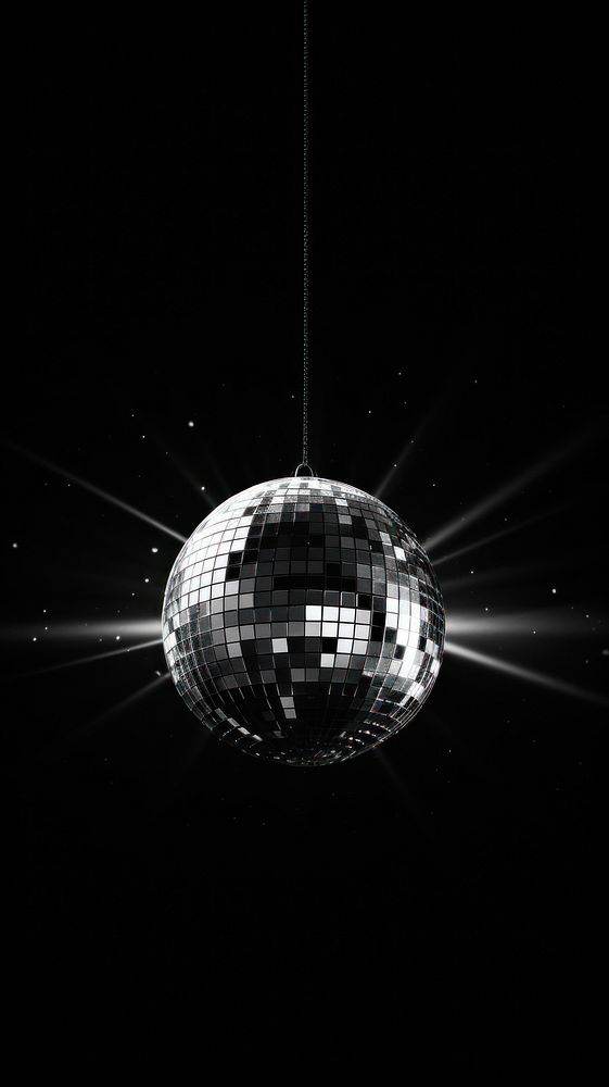 Photography of disco ball lighting sphere black.