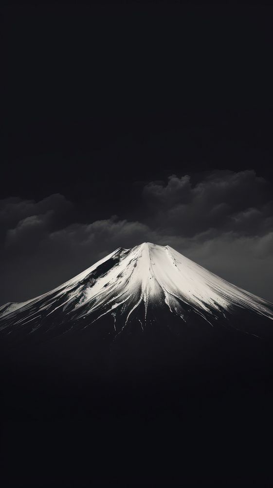 Photography of fuji mountain volcano nature white.