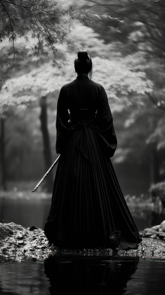 Photography of Japanese samurai photography silhouette outdoors.