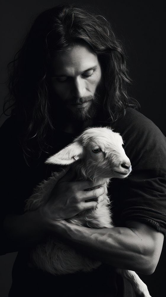 Photography Jesus Hugging Lamb photography | Free Photo - rawpixel