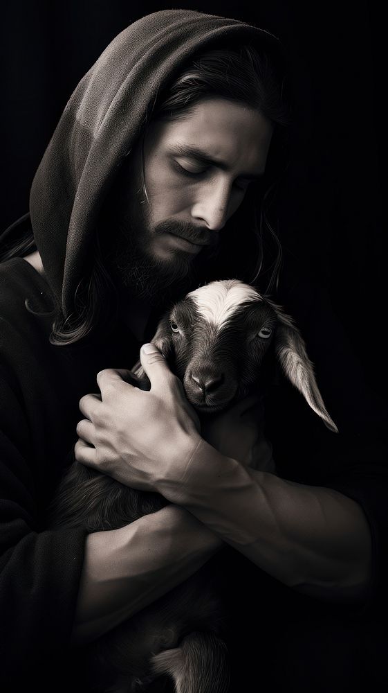 Photography Jesus Hugging Lamb photography | Free Photo - rawpixel