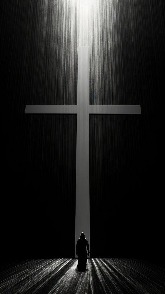 Photography of jesus cross symbol black spirituality.
