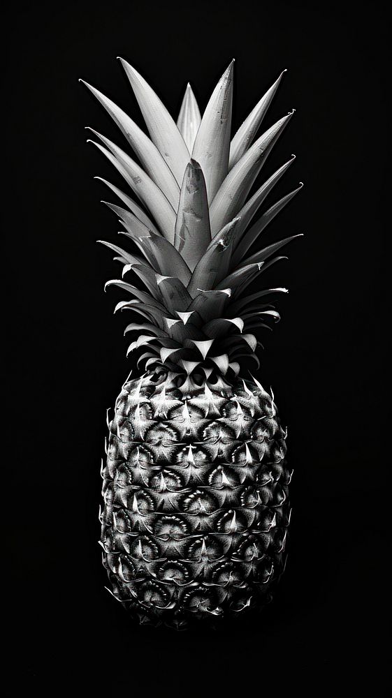 Photography of pineapple fruit black plant.