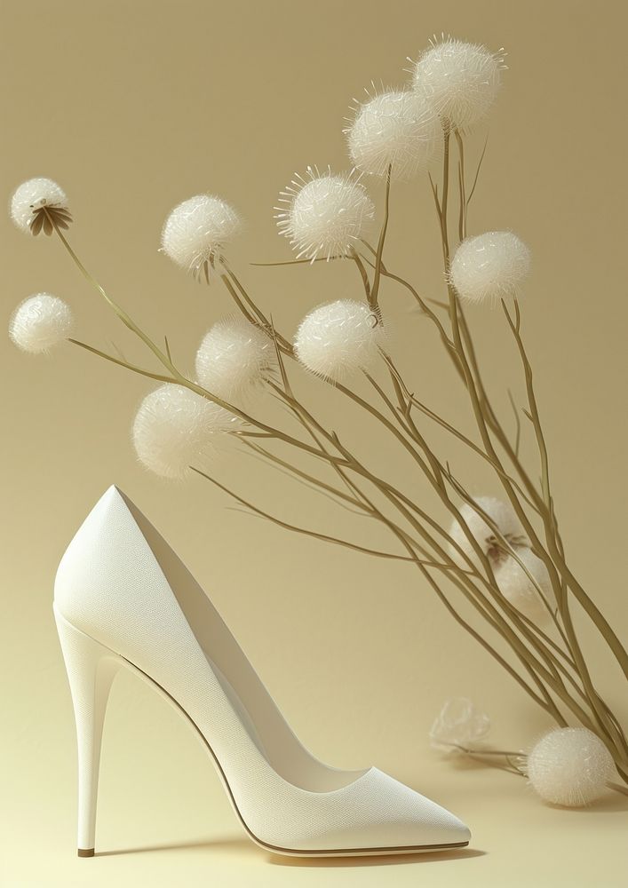 High heels packaging  footwear flower plant.