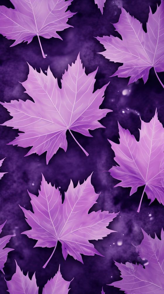 Cute purple maple leaf pattern background backgrounds plant tree.