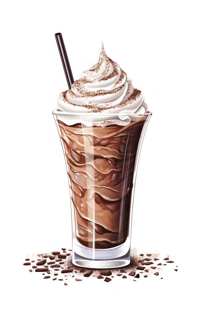 Chocolate milkshake chocolate dessert drink.