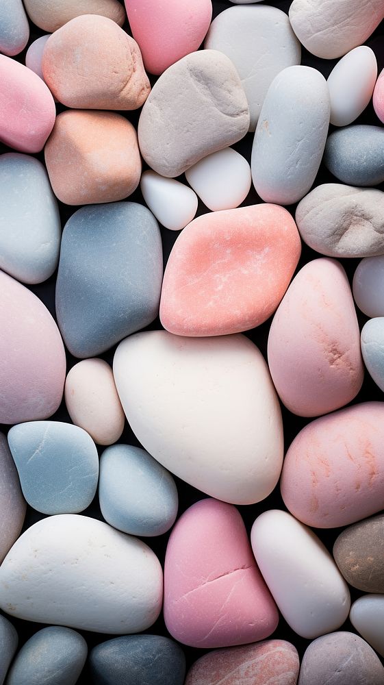 Macro photograph of pastel rocks pebble pill backgrounds.