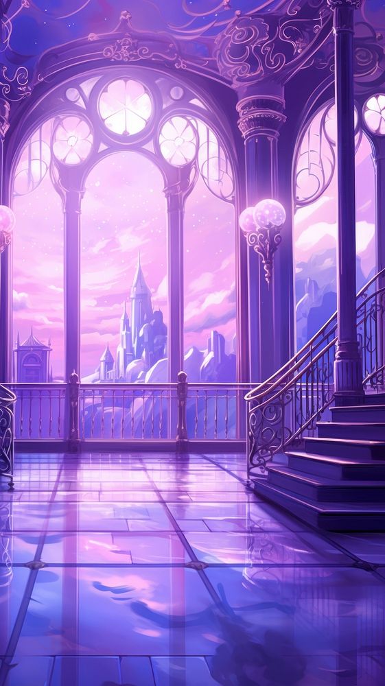 Purple pastel theme background architecture | Free Photo Illustration ...