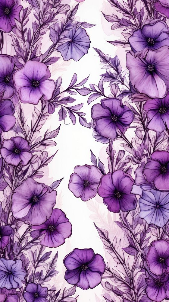 Simple purple botanical background backgrounds pattern flower.