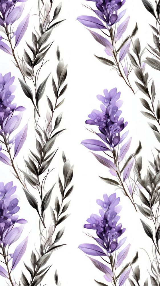 Simple purple botanical pattern background backgrounds lavender blossom.
