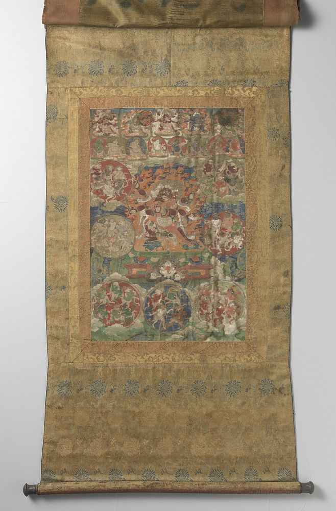 Tangka met godeheden van de Bardo (1600 - 1699) by anonymous