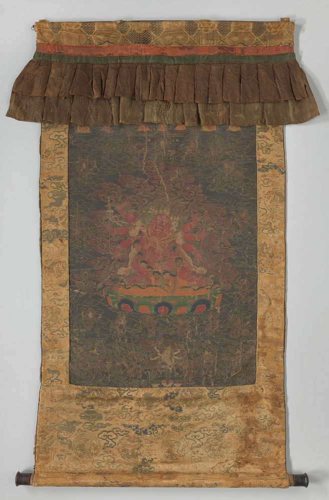 Tangka met een vorostelling van Hayagriva (1600 - 1699) by anonymous