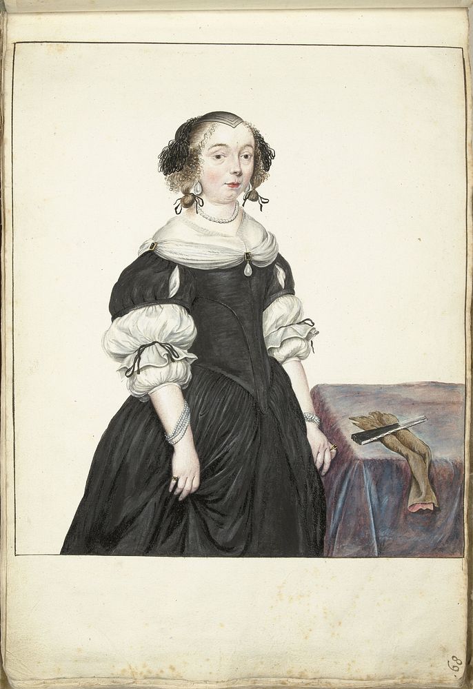 Portret van een vrouw (c. 1670) by Gesina ter Borch and Gerard ter Borch II