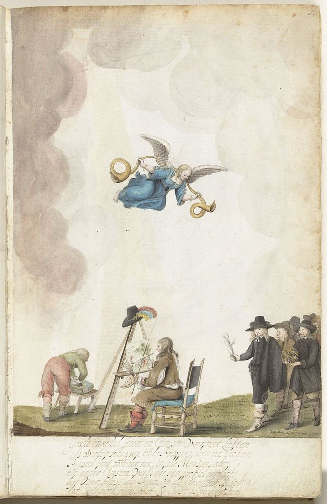 Eerbetoon aan Kunst (c. 1652) by Gesina ter Borch and Gesina ter Borch