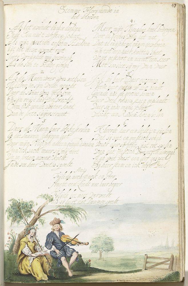 Muziek makend herderspaar (c. 1654) by Gesina ter Borch and Gesina ter Borch