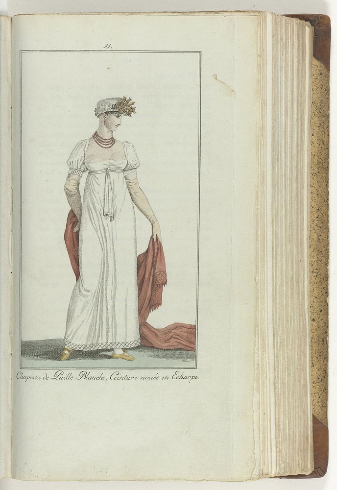 Elegantia, of tijdschrift van mode, luxe en smaak voor dames, Mei 1807, No. 11: Chapeau de Paille Blanche... (1807) by…