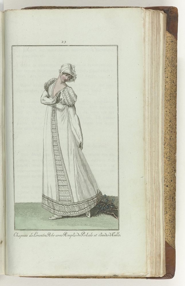 Elegantia, of tijdschrift van mode, luxe en smaak voor dames, Oktober 1807, No. 23: Chapeau de Levantine... (1807) by…