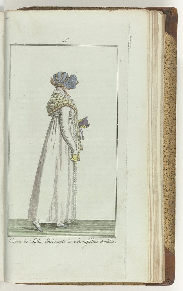 Elegantia, of tijdschrift van mode, luxe en smaak voor dames, November 1807, No. 26: Capote de Satin... (1807) by anonymous…
